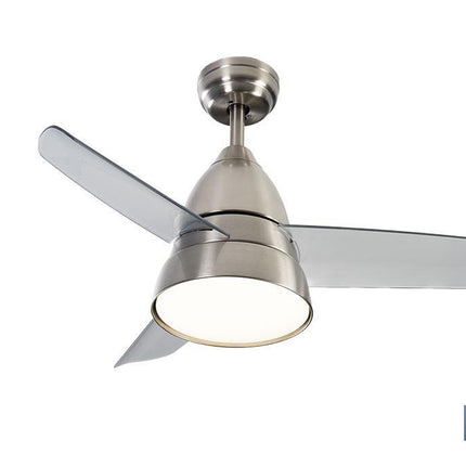 Ventilador de techo de 3 aspas con acabado en acero y con luz led | Motor DC (bajo consumo) y potencia de 55 W