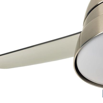 Ventilador de techo de 3 aspas con acabado en acero y con luz led | Motor DC (bajo consumo) y potencia de 55 W