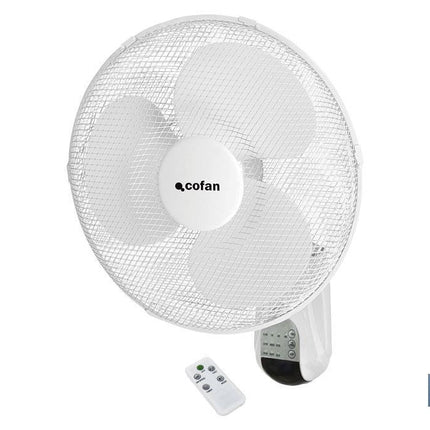 Ventilador de pared con temporizador y mando a distancia | Potencia de 50 W