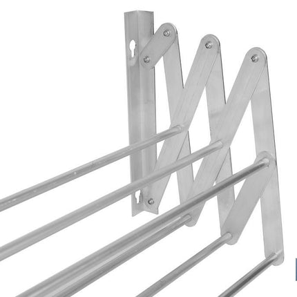 Tendedero Extensible para Pared | Fabricado en Aluminio | Plegable con 6 Barras de Secado | Medida: 80 x 45,5 cm