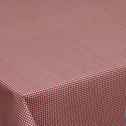 Rollo de mantel resinado con estampado de Cuadritos Vichy en rojo | Medidas: 1,40 x 20 m