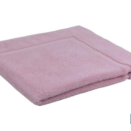 Alfombra Baño | Modelo Flor | Color Rosa Claro | 100% Algodón | Gramaje 1000 g/m² | Medidas 60 x 60 cm