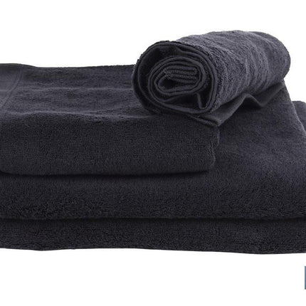 Toalla Baño | Modelo Brillante | Color Negro | 100% Algodón | Gramaje 580g/m² | Medidas 100 x 150 cm