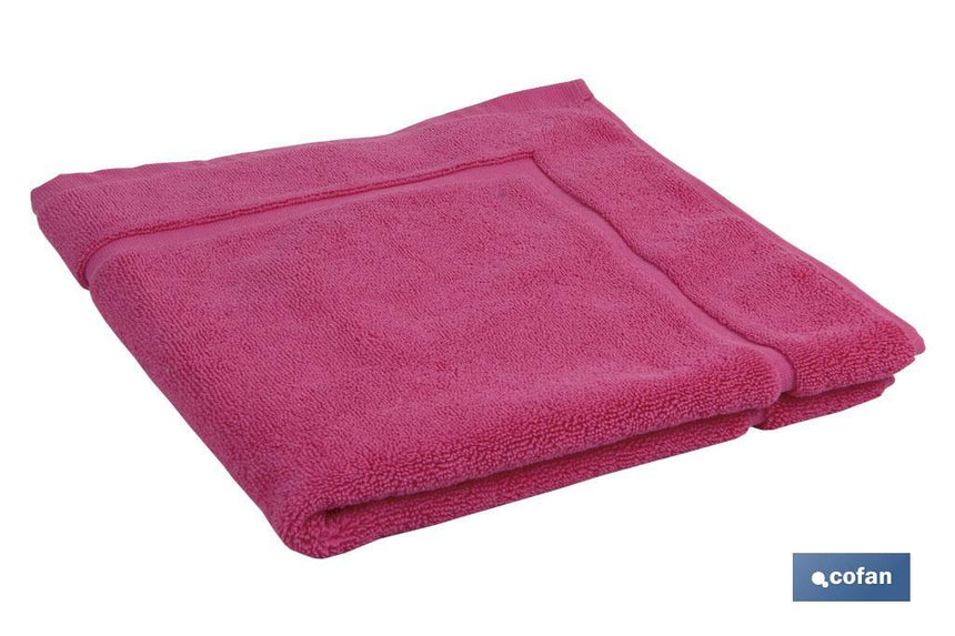 Alfombra Baño | Color Fucsia | Modelo Primavera | 100% Algodón | Gramaje 1000g/m² | Medidas 60 x 60 cm