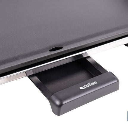 Plancha Asadora Eléctrica | Placa de aluminio antiadherente | Potencia de 2000 W | Medidas: 45 x 25 x 7 cm