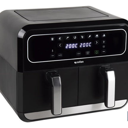 Freidora de aire dual | Pantalla táctil | 8 programas preestablecidos | Acabado inteligente | Capacidad: 8 litros | Potencia: 1700 W