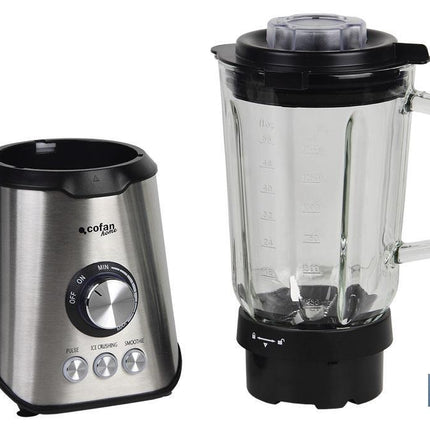 Batidora de vaso | Potencia 1000 W | Capacidad de 1,7 litros | Fabricada en acero inoxidable y vidrio