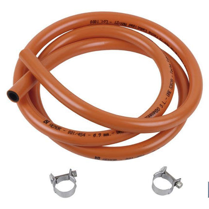 Kit de Gas Butano con Abrazaderas | Tubo flexible de 1,5 | En Color Naranja