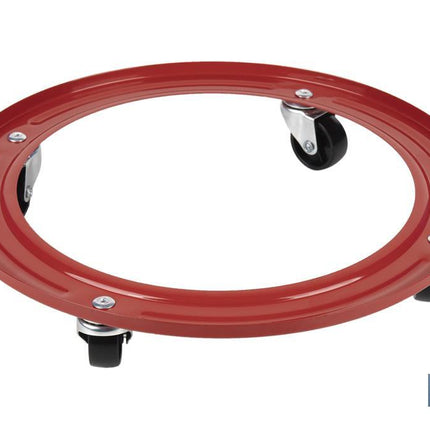Soporte metálico con 4 ruedas para Bombona de Butano | Resistente hasta 50 kg | Porta bombonas en color rojo