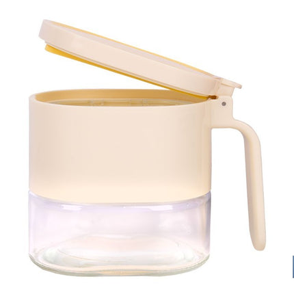 Azucarero o salero de vidrio 380 ml con tapa | Cucharilla incluida | Adecuada para azúcar, sal, café, especias