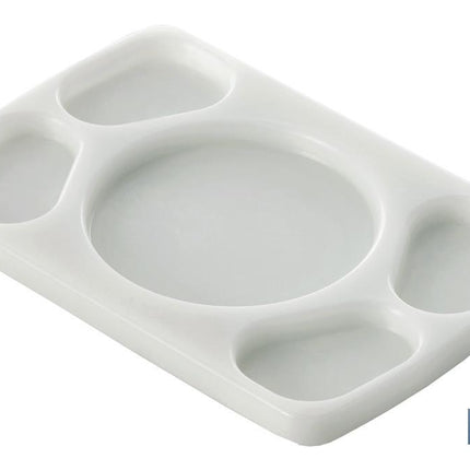 Tabla Salsera para 5 Salsas | Medida 30 x 20 x 1,5 cm | Color Blanco
