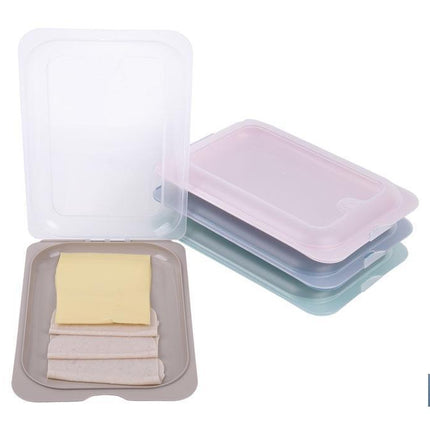 Pack de 4 fiambreras portaembutidos apilables | Tapa transparente | Conservación de alimentos | Medidas: 25 x 17 x 3 cm