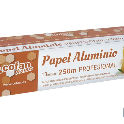 Papel Aluminio para uso profesional | Estuche con sierra de corte | Especial para usar en cocina
