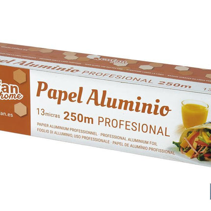 Papel Aluminio para uso profesional | Estuche con sierra de corte | Especial para usar en cocina
