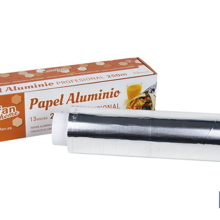 Papel Aluminio para uso profesional | Estuche con sierra de corte | Especial para usar en cocina