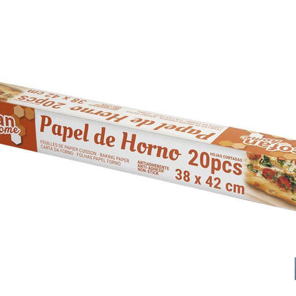 Hojas de Papel para Horno | 20 Unidades | Medidas 38 x 42 cm | Antiadherente | Impermeable