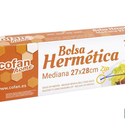 Bolsa Zip Herméticas | Tamaño Mediano | Medida 27 x 28 cm | Caja de 15 Unidades