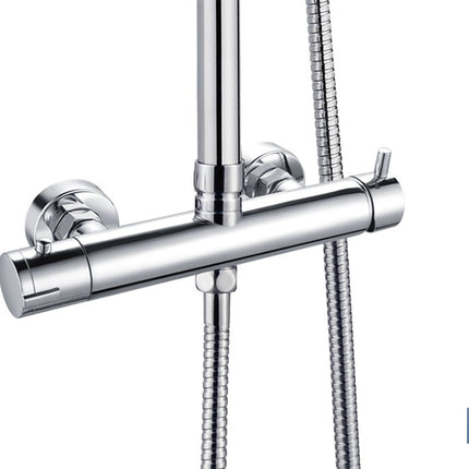 Columna de ducha con grifería monomando | 1 función | Incluye: 5 Piezas | Fabricado en ABS Cromado