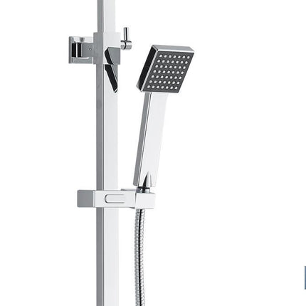 Columna de Ducha Termostática con diseño de Cabezal Cuadrado | Regulable en Altura