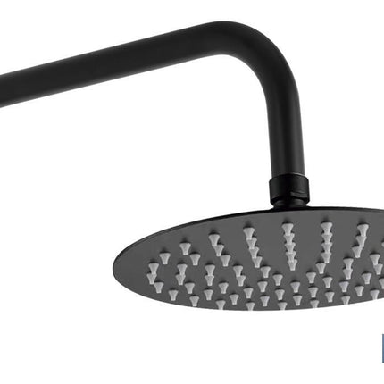 Columna de Ducha Extensible con Grifo Termostático | Grifería con acabado Negro Mate