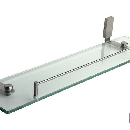 Estante de vidrio y acero inoxidable 304 satinado | Medida: 51,2 x 5,6 x 11,7 cm