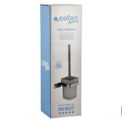 Escobillero para Baño | Modelo Madeira | En Acero Inoxidable 304 Satinado
