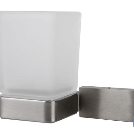 Portavasos en acero inoxidable 304 satinado | Medida: 14,8 x 9,2 x 9,8 cm