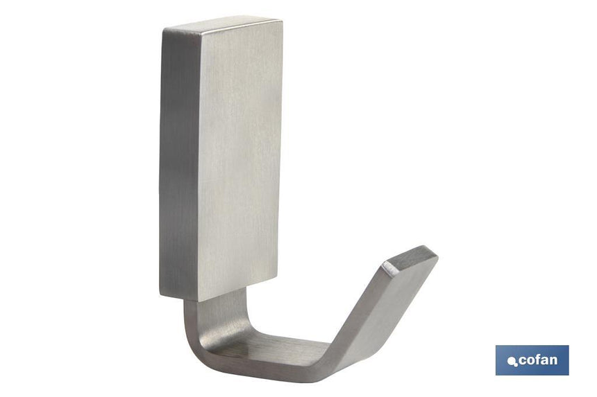 Percha para baño | Acero inoxidable 304 satinado | Medida: 4 x 3 x 5,5 cm
