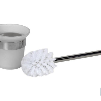 Escobillero circular para baño | Acero inoxidable 304 Brillo | Medida: 15,2 cm x 33,5 cm x 11 cm