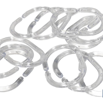 Anillas para Cortinas de Baño | Pack de 12 anillas | Anillas Transparentes
