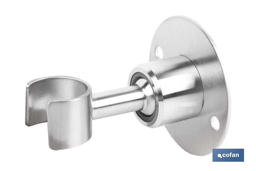 Soporte de ducha para pared | Material: acero inoxidable | Diámetro: 5,5 cm | Fácil instalación | Disponible en dos acabados diferentes