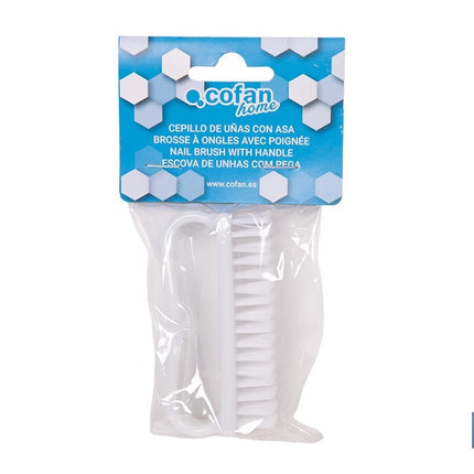 Cepillo de uñas con mango | Cerdas de PVC | Limpieza suave y eficaz | Longitud: 8,2 cm