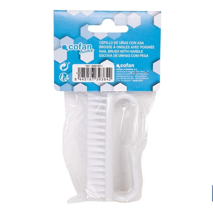 Cepillo de uñas con mango | Cerdas de PVC | Limpieza suave y eficaz | Longitud: 8,2 cm