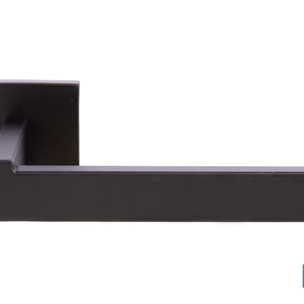 Portarrollos negro mate | Material: acero inoxidable | Diseño cuadrado | Kit de fijación incluido | Medidas: 16 x 8 x 5,5 cm
