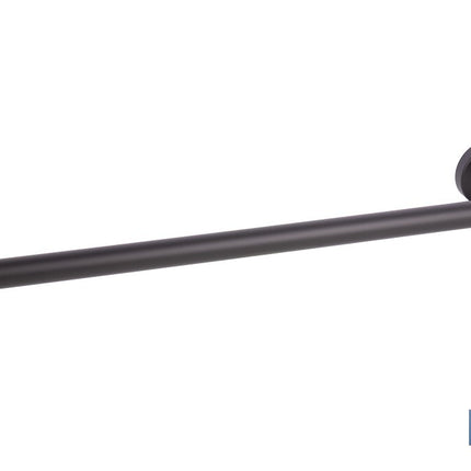 Toallero negro mate | Material: acero inoxidable | Diseño redondo | Kit de fijación incluido | Medidas: 45 x 8 x 5 cm