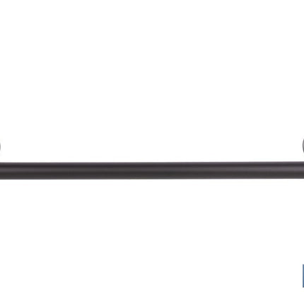 Toallero negro mate | Material: acero inoxidable | Diseño redondo | Kit de fijación incluido | Medidas: 45 x 8 x 5 cm