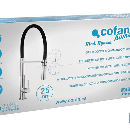 Grifo para Cocina Monomando | Tubo Flexible | Color Negro