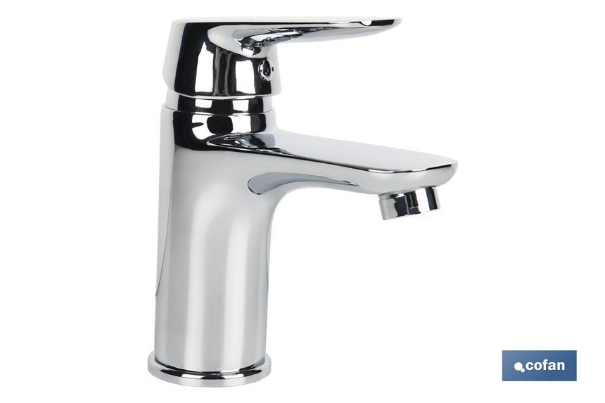 Grifo para Lavabo Monomando | Medida 40 mm | Modelo Rift | Fabricado en Latón con Acabado en Cromado y Mando en Aleación de Zinc