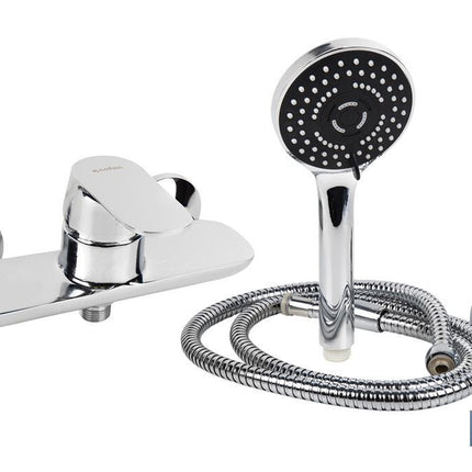 Set de Ducha que incluye: Grifo Monomando para ducha, Soporte, Flexo y Mango | Mango de ducha con 5 funciones