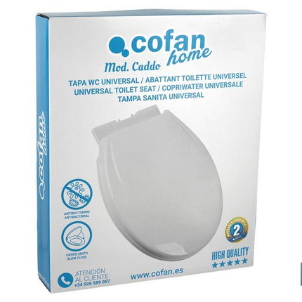 Tapa WC | Medidas 40.4 x 35.6 cm | Fabricada en Polipropileno Blanco