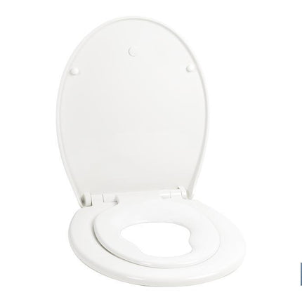 Tapa de WC familiar oval | Material: polipropileno | Cierre lento y silencioso