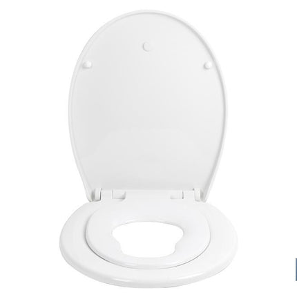 Tapa de WC familiar oval | Material: polipropileno | Cierre lento y silencioso