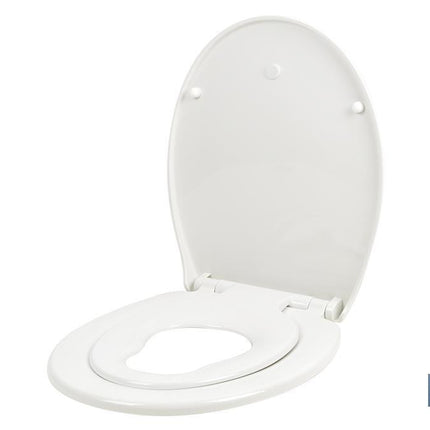 Tapa de WC familiar oval | Material: polipropileno | Cierre lento y silencioso