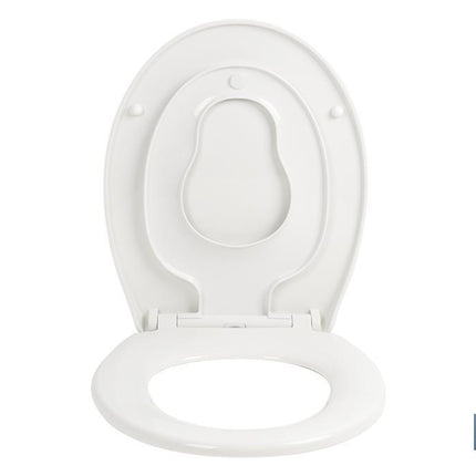 Tapa de WC familiar oval | Material: polipropileno | Cierre lento y silencioso