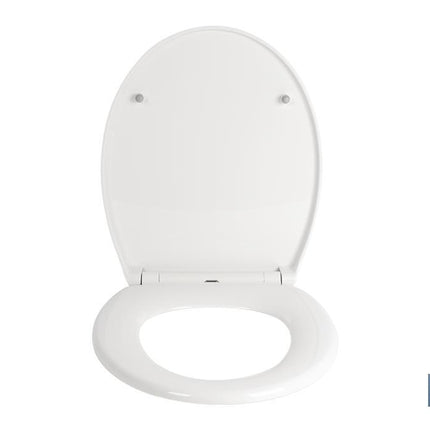 Tapa de WC | Con botón de liberación rápida | Forma oval | Material: polipropileno | Cierre lento y silencioso