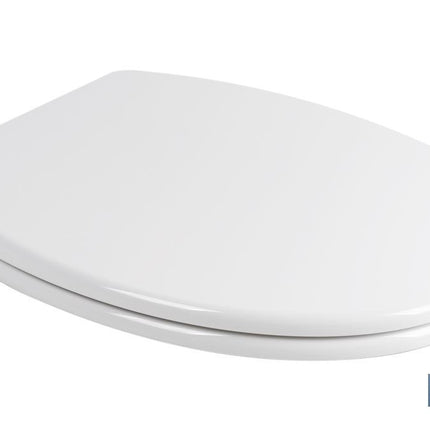 Tapa de WC | Con botón de liberación rápida | Forma oval | Material: polipropileno | Cierre lento y silencioso