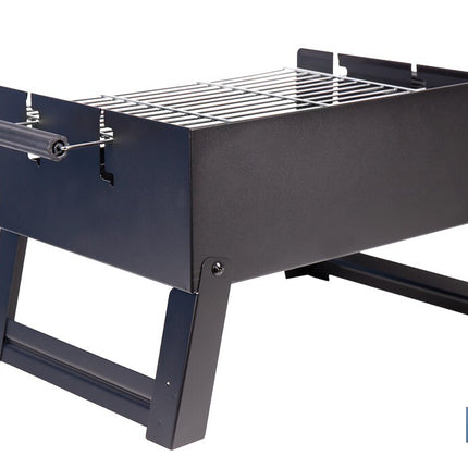 Barbacoa de carbón portátil plegable | Con parrilla cromada | Asas laterales | Compacta y fácil de transportar | Medidas: 45,5 x 34,5 x 31,5 cm