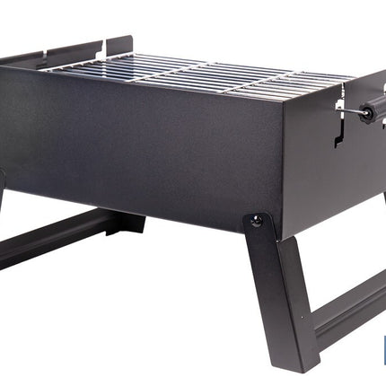 Barbacoa de carbón portátil plegable | Con parrilla cromada | Asas laterales | Compacta y fácil de transportar | Medidas: 45,5 x 34,5 x 31,5 cm