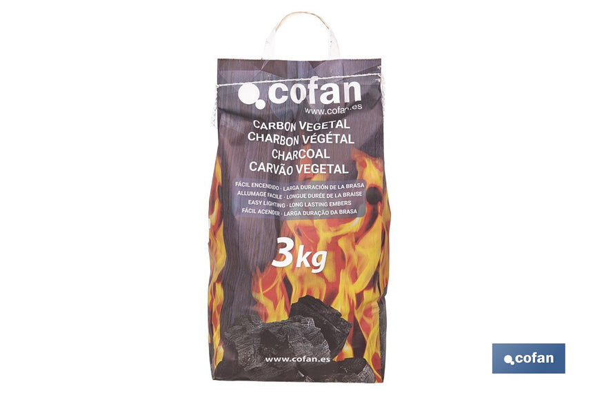 Bolsa con asas de Carbon vegetal | Peso 3 kgs | Alto rendimiento