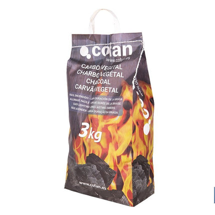 Bolsa con asas de Carbon vegetal | Peso 3 kgs | Alto rendimiento